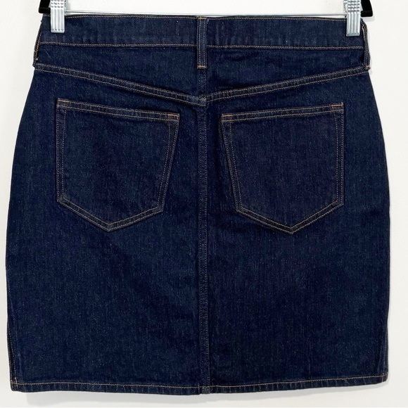 ABERCROMBIE & FITCH Denim Skirt Mid Rise Dark Wash NWT Size 28 - Picture 2 of 10
